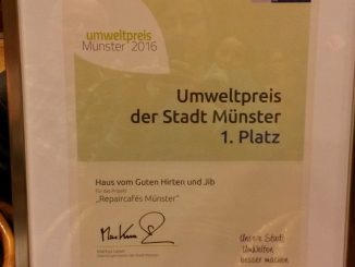 2016 - Überraschender 1. Platz des Umweltpreises der Stadt Münster!