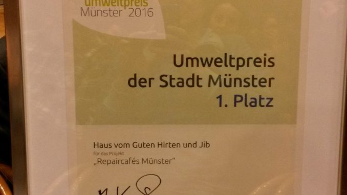 2016 - Überraschender 1. Platz des Umweltpreises der Stadt Münster!